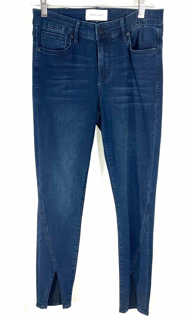 Dear John Size 29=8 Dk Denim Split Hem Premium Denim Jeans